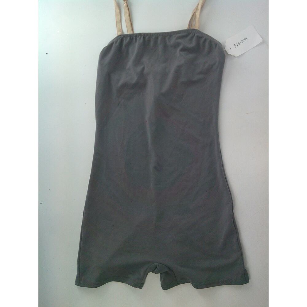 Dance Biketard Cicci  Large Child Gray Ballet Tap Costume Base Gymnastics
